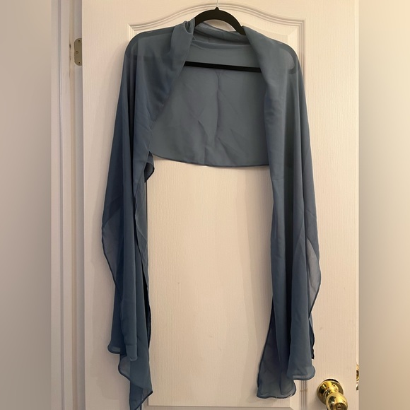 David’s Bridal Bridesmaid Dress in Steel Blue Size 4 - Picture 6 of 6